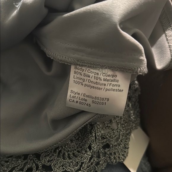 Gray Crochet Lace beaded tank top JS Collections. XL NWT (C2) - Picture 11 of 11